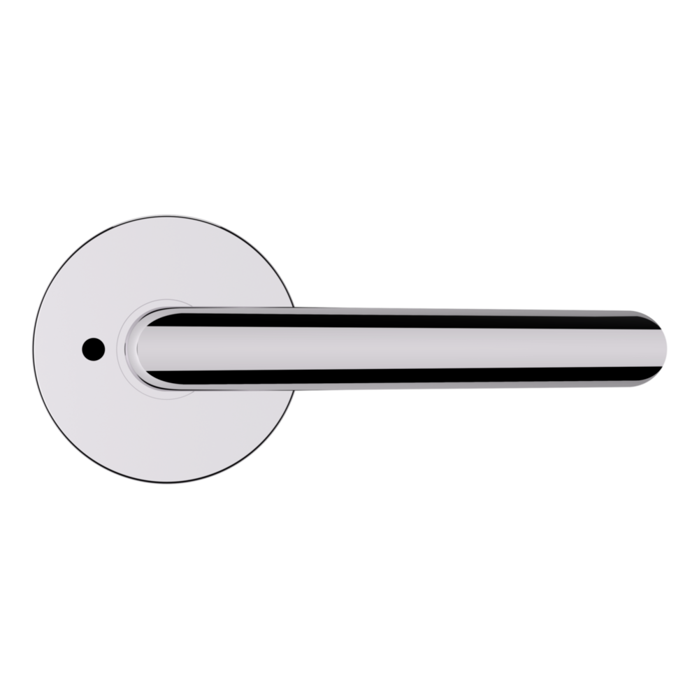 Baldwin 5165 Contemporary Straight Lever Set with 5046 Rose Polished Chrome / Privacy / Reversible