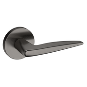 Baldwin 5166 Contemporary Straight Lever Set with 5046 Rose Lifetime (PVD) Graphite Nickel / Passage / Reversible