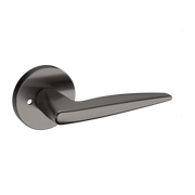 Baldwin 5166 Contemporary Straight Lever Set with 5046 Rose Lifetime (PVD) Graphite Nickel / Privacy / Reversible