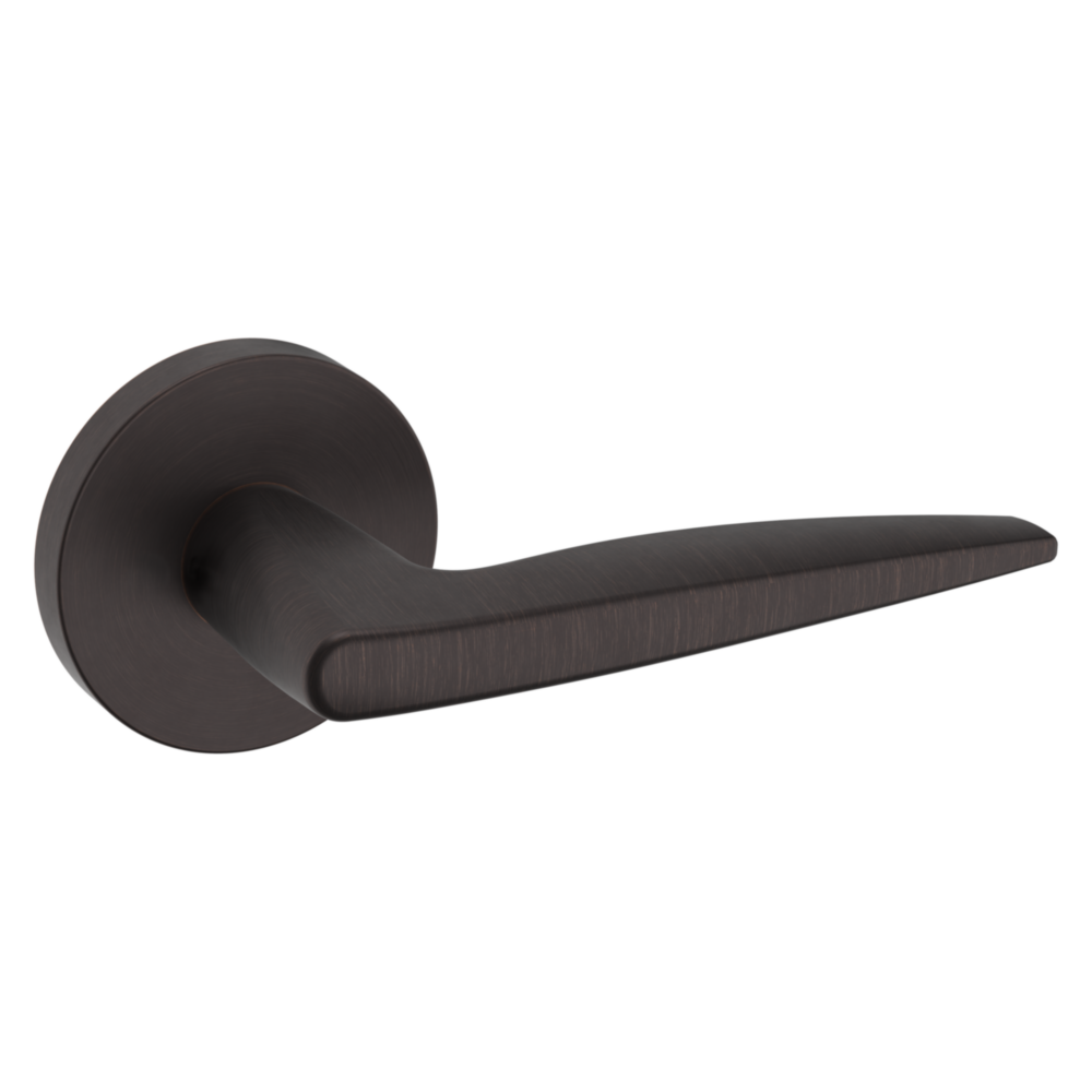 Baldwin 5166 Contemporary Straight Lever Set with 5046 Rose Venetian Bronze / Passage / Reversible