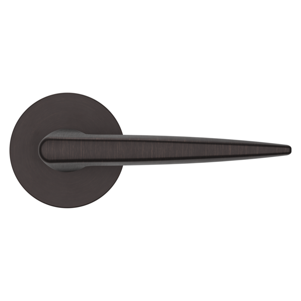 Baldwin 5166 Contemporary Straight Lever Set with 5046 Rose Venetian Bronze / Passage / Reversible