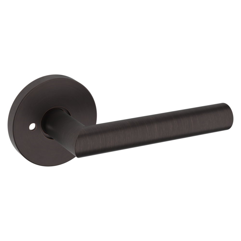 Baldwin 5173 Contemporary Straight Lever Set with 5046 Rose Venetian Bronze / Privacy / Reversible