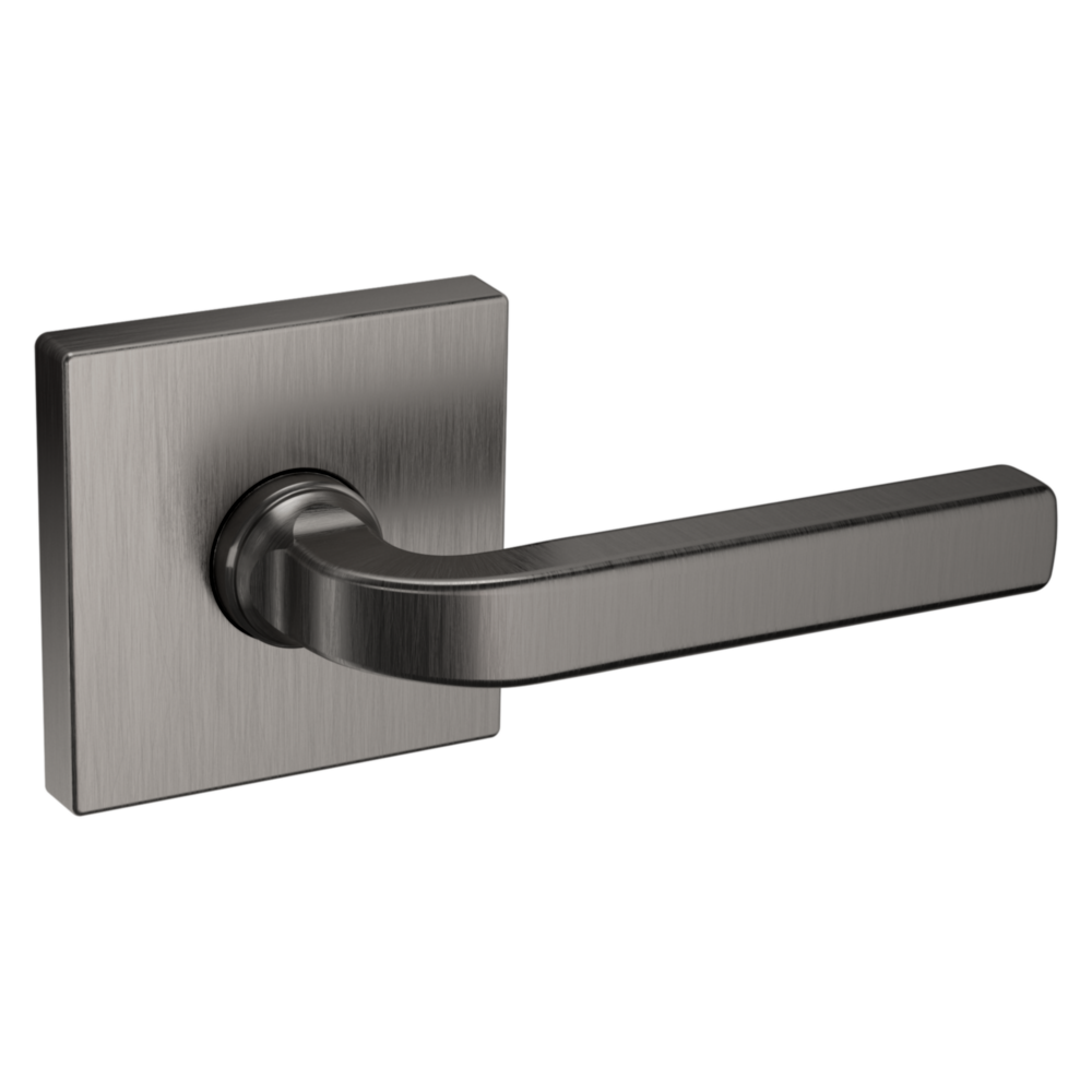 Baldwin 5190 Transitional Straight Lever Set with R017 Rose Lifetime (PVD) Graphite Nickel / Passage / Reversible