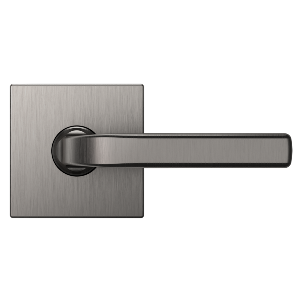 Baldwin 5190 Transitional Straight Lever Set with R017 Rose Lifetime (PVD) Graphite Nickel / Passage / Reversible