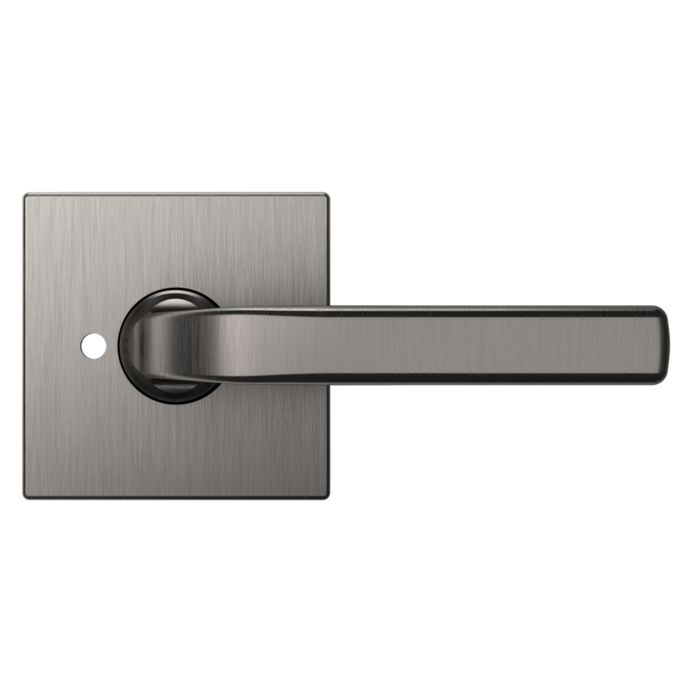 Baldwin 5190 Transitional Straight Lever Set with R017 Rose Lifetime (PVD) Graphite Nickel / Privacy / Reversible