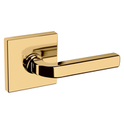 Baldwin 5190 Transitional Straight Lever Set with R017 Rose Lifetime (PVD) Polished Brass / Passage / Reversible