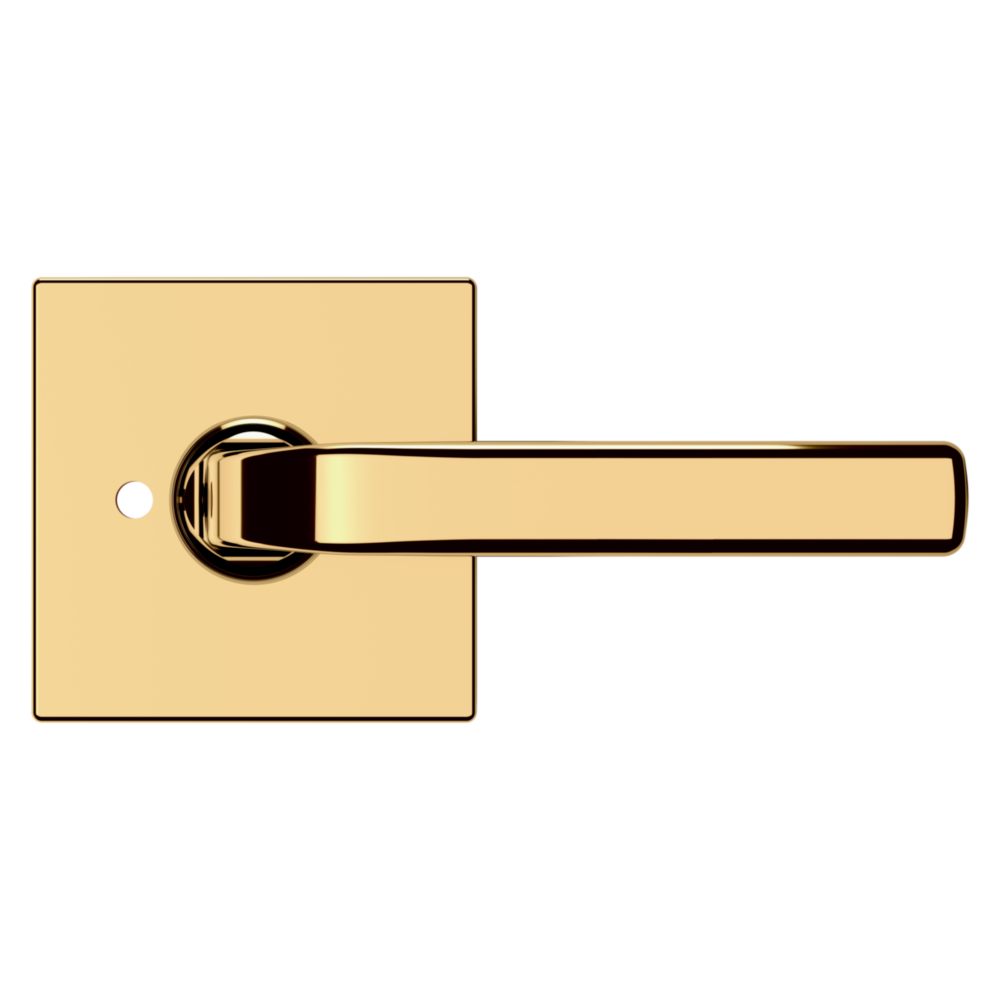 Baldwin 5190 Transitional Straight Lever Set with R017 Rose Lifetime (PVD) Polished Brass / Privacy / Reversible