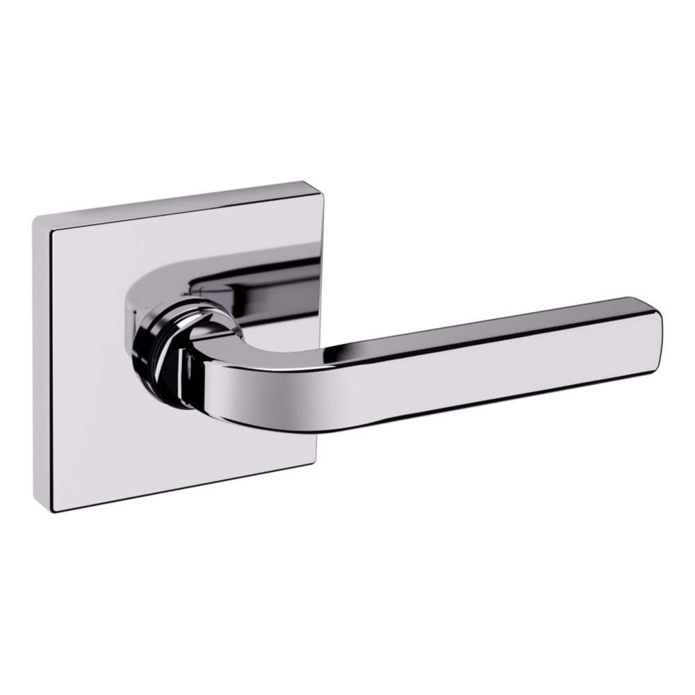 Baldwin 5190 Transitional Straight Lever Set with R017 Rose Polished Chrome / Full Dummy / Reversible