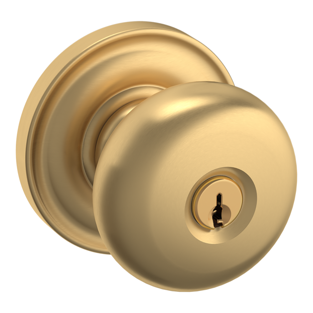 Baldwin Keyed Classic Knob Set with Classic Rose Vintage Brass / Entry / Reversible