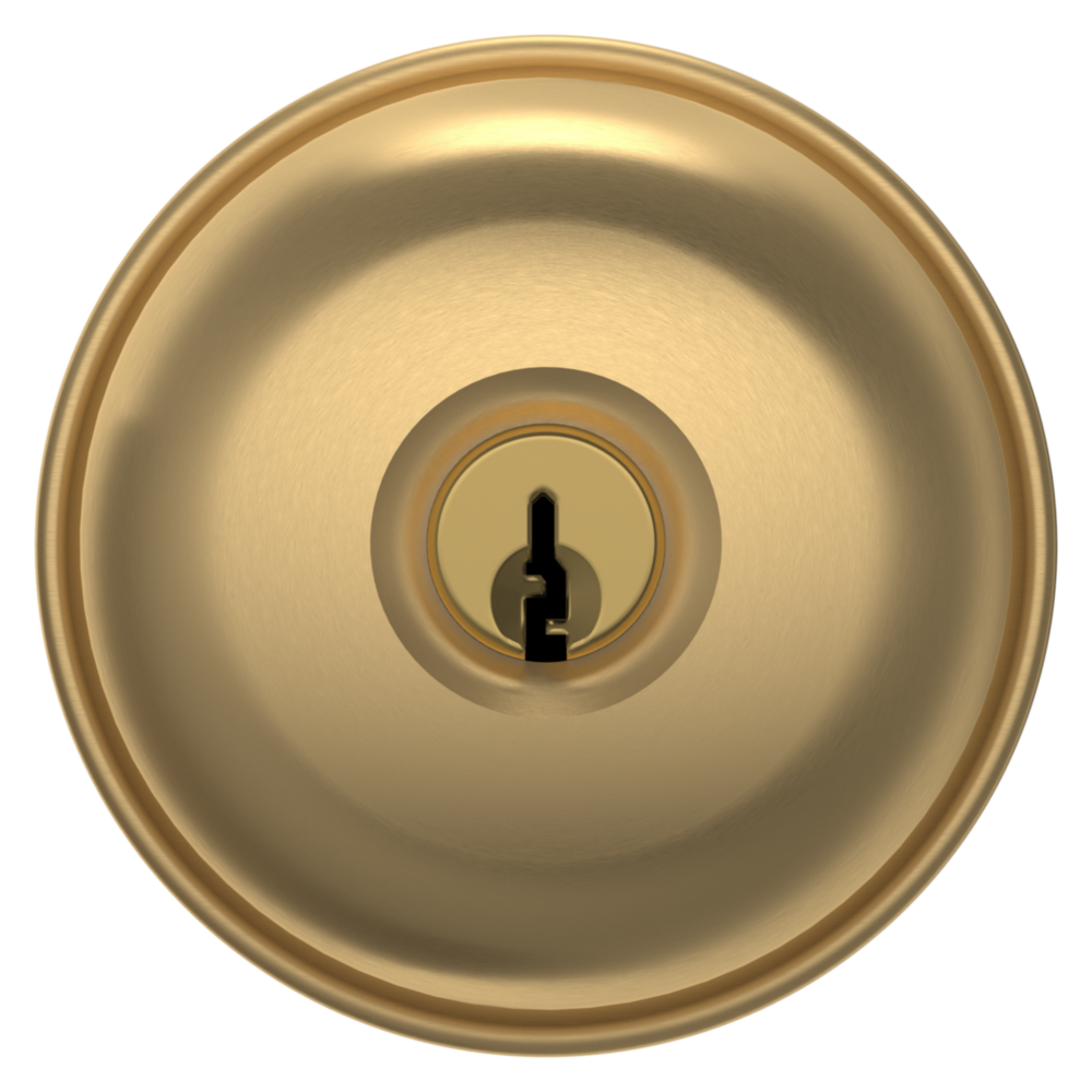Baldwin Keyed Classic Knob Set with Classic Rose Vintage Brass / Entry / Reversible