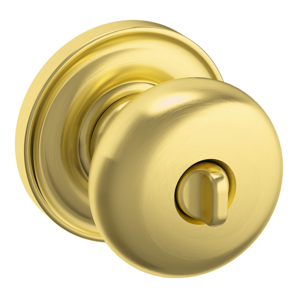 Baldwin Keyed Classic Knob Set with Classic Rose Lifetime (PVD) Satin Brass / Entry / Reversible