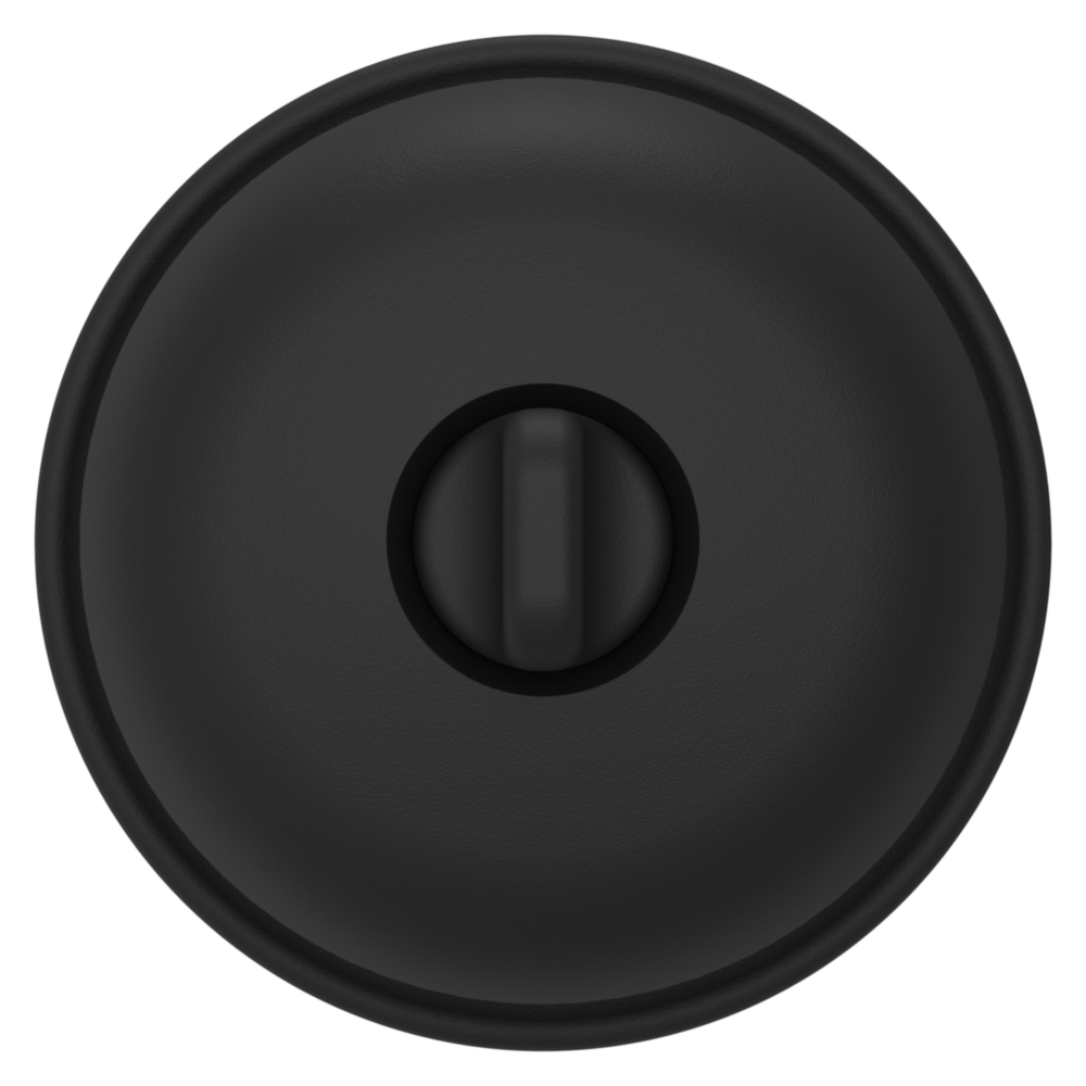 Baldwin Keyed Classic Knob Set with Classic Rose Satin Black / Entry / Reversible