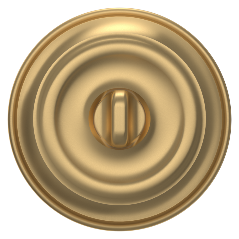 Baldwin Keyed Colonial Knob Set with Classic Rose Vintage Brass / Entry / Reversible