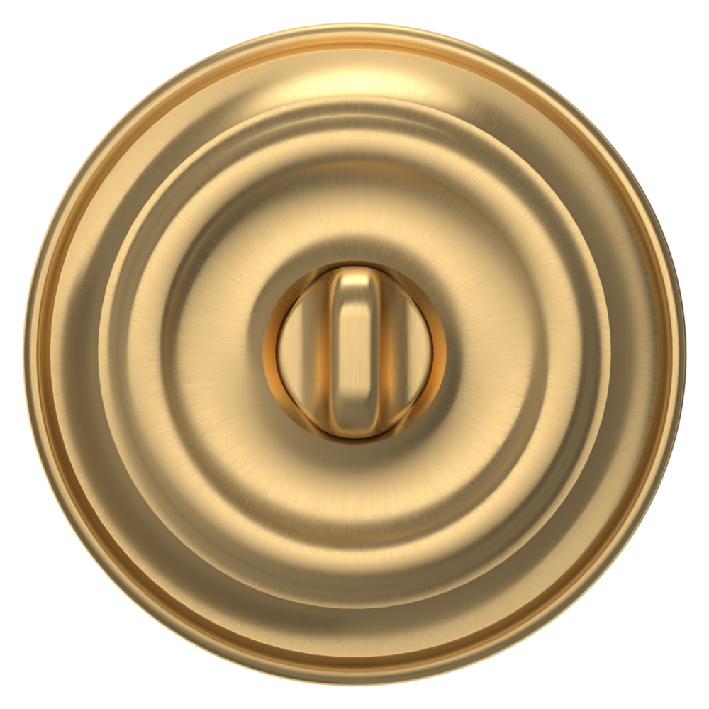 Baldwin Keyed Colonial Knob Set with Classic Rose Lifetime (PVD) Satin Brass / Entry / Reversible