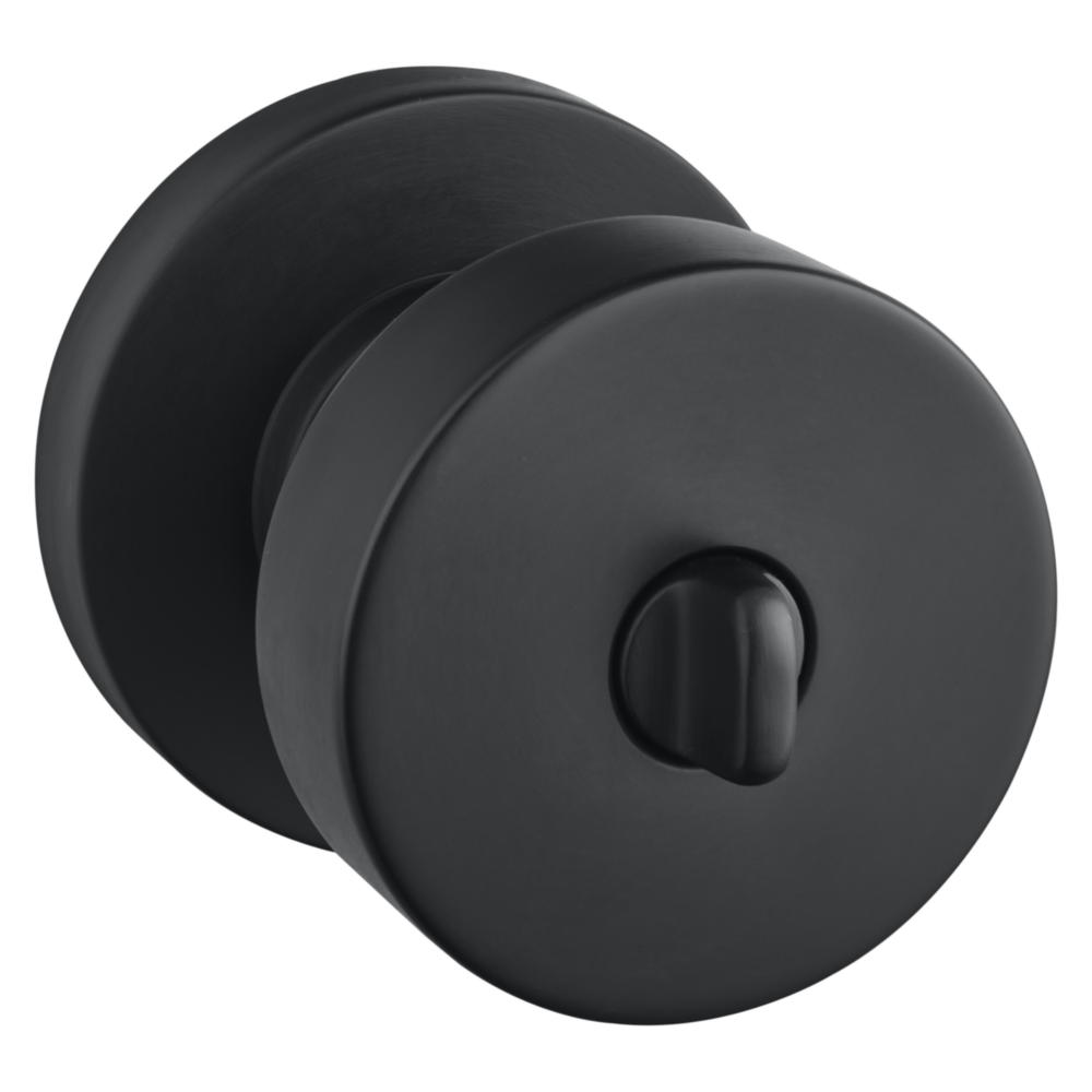Baldwin Keyed Contemporary Knob Set with Round Rose Oil-Rubbed Bronze / Entry / Reversible