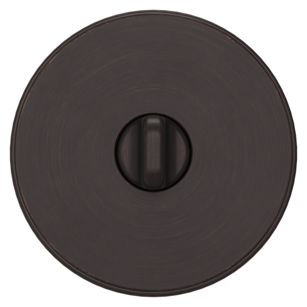 Baldwin Keyed Contemporary Knob Set with Round Rose Venetian Bronze / Entry / Reversible