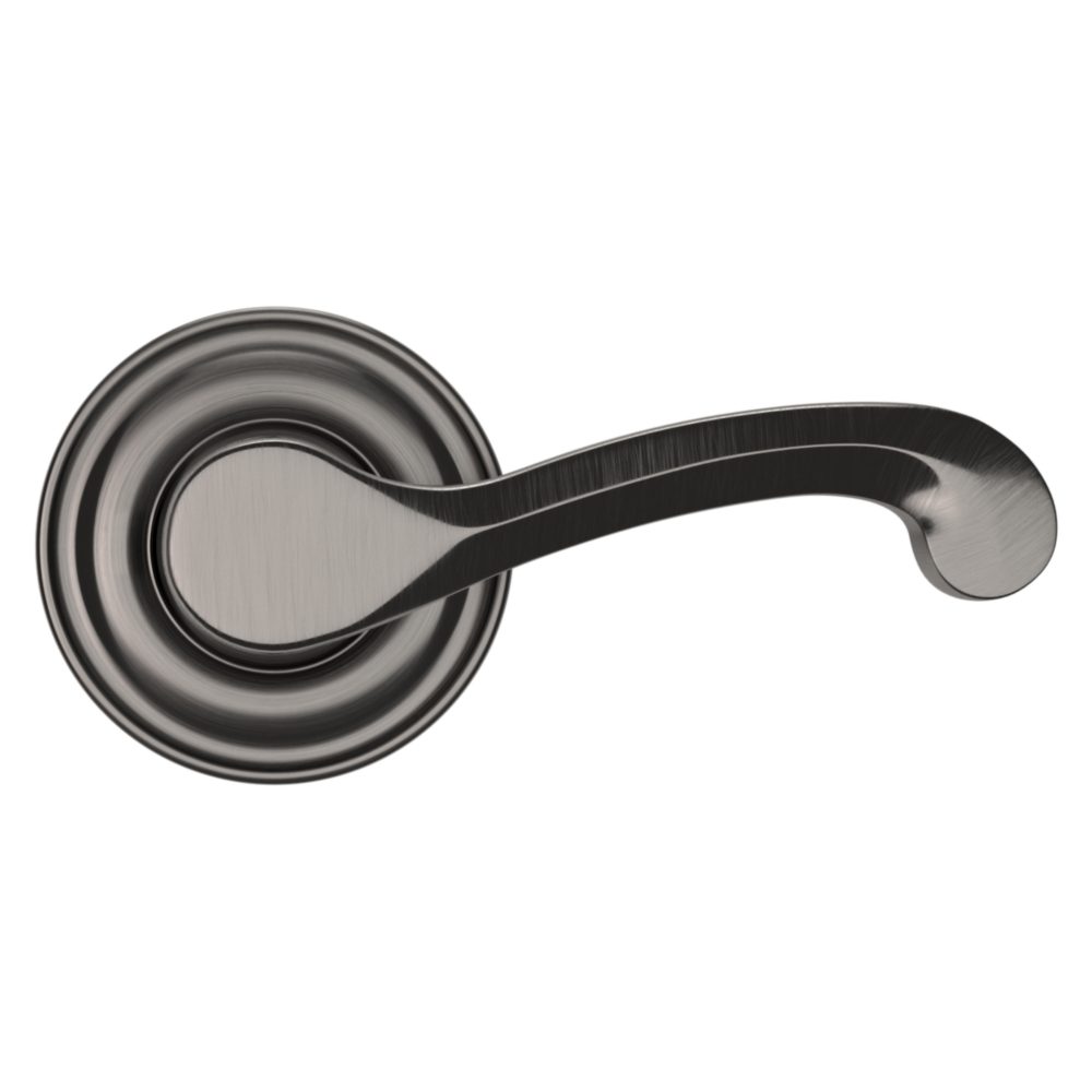 Baldwin 5445 Classic Lever Set with 5048 Rose Lifetime (PVD) Graphite Nickel / Passage / Reversible