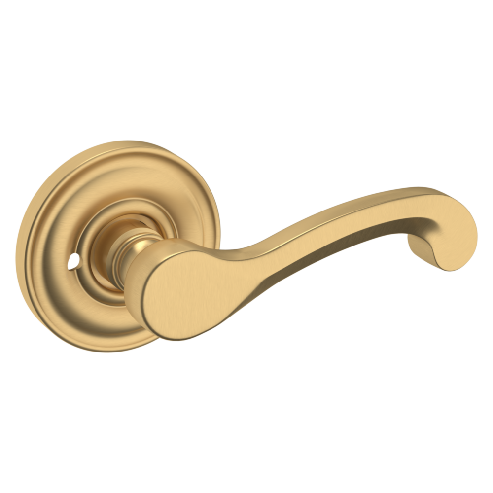 Baldwin 5445 Classic Lever Set with 5048 Rose Vintage Brass / Privacy / Reversible