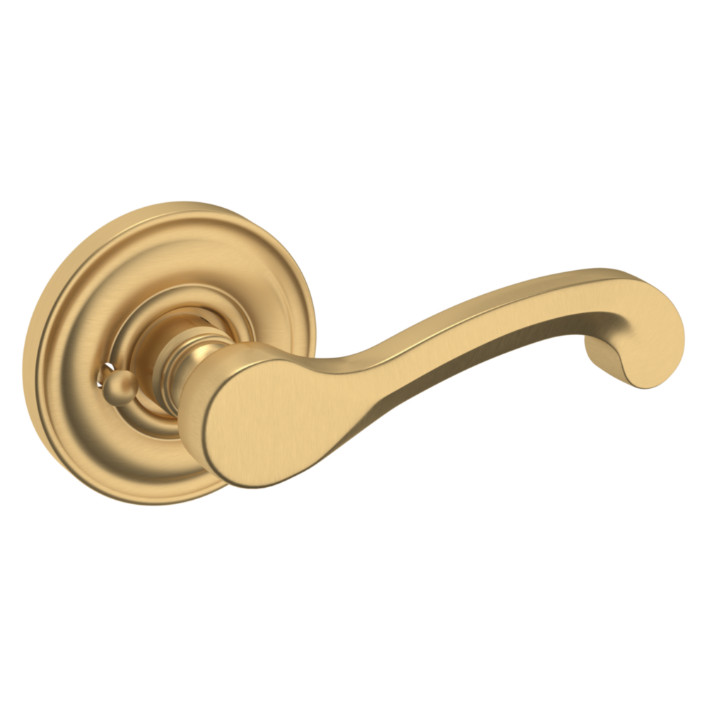 Baldwin 5445 Classic Lever Set with 5048 Rose Vintage Brass / Privacy / Reversible