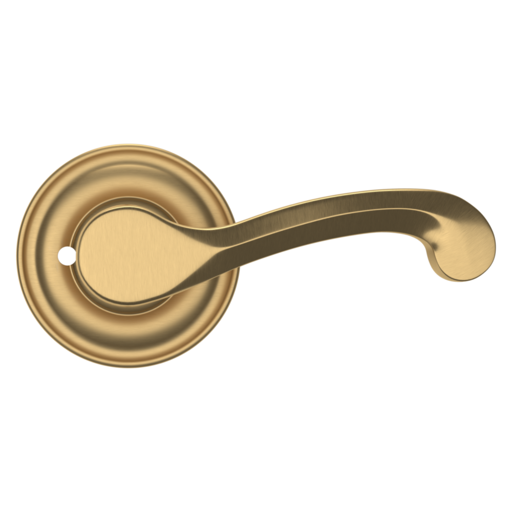 Baldwin 5445 Classic Lever Set with 5048 Rose Vintage Brass / Privacy / Reversible