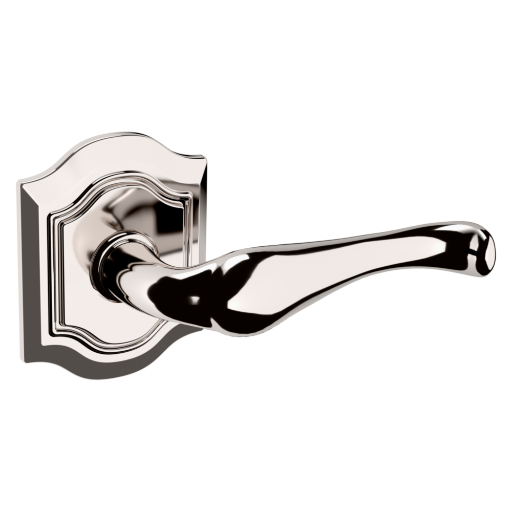 Baldwin 5447 Bethpage Lever Set with R027 Rose Lifetime (PVD) Polished Nickel / Passage / Reversible