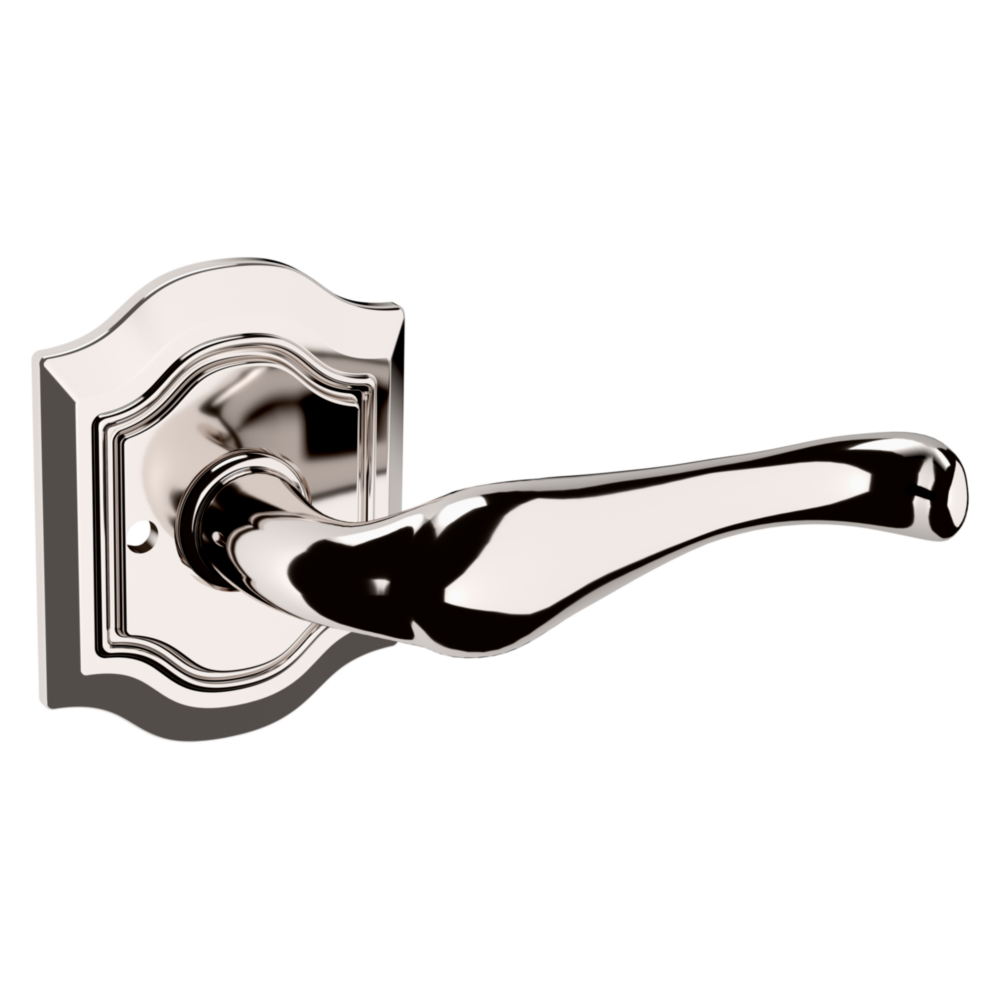 Baldwin 5447 Bethpage Lever Set with R027 Rose Lifetime (PVD) Polished Nickel / Privacy / Reversible