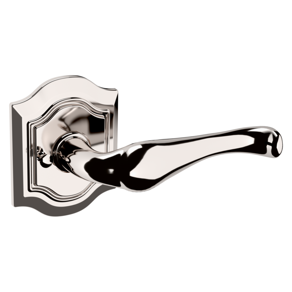 Baldwin 5447 Bethpage Lever Set with R027 Rose Lifetime (PVD) Polished Nickel / Privacy / Reversible