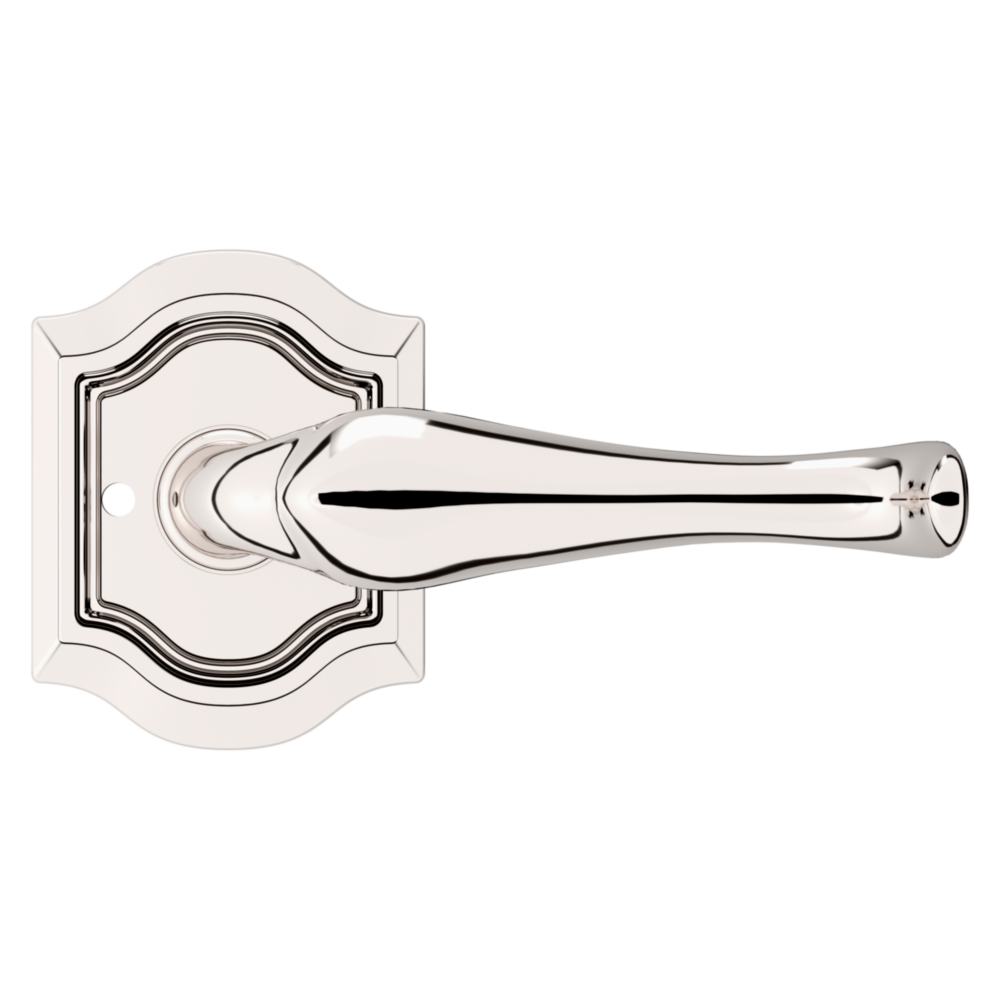 Baldwin 5447 Bethpage Lever Set with R027 Rose Lifetime (PVD) Polished Nickel / Privacy / Reversible