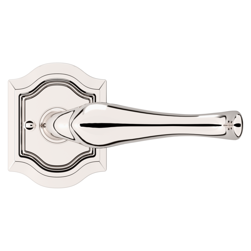 Baldwin 5447 Bethpage Lever Set with R027 Rose Lifetime (PVD) Polished Nickel / Privacy / Reversible