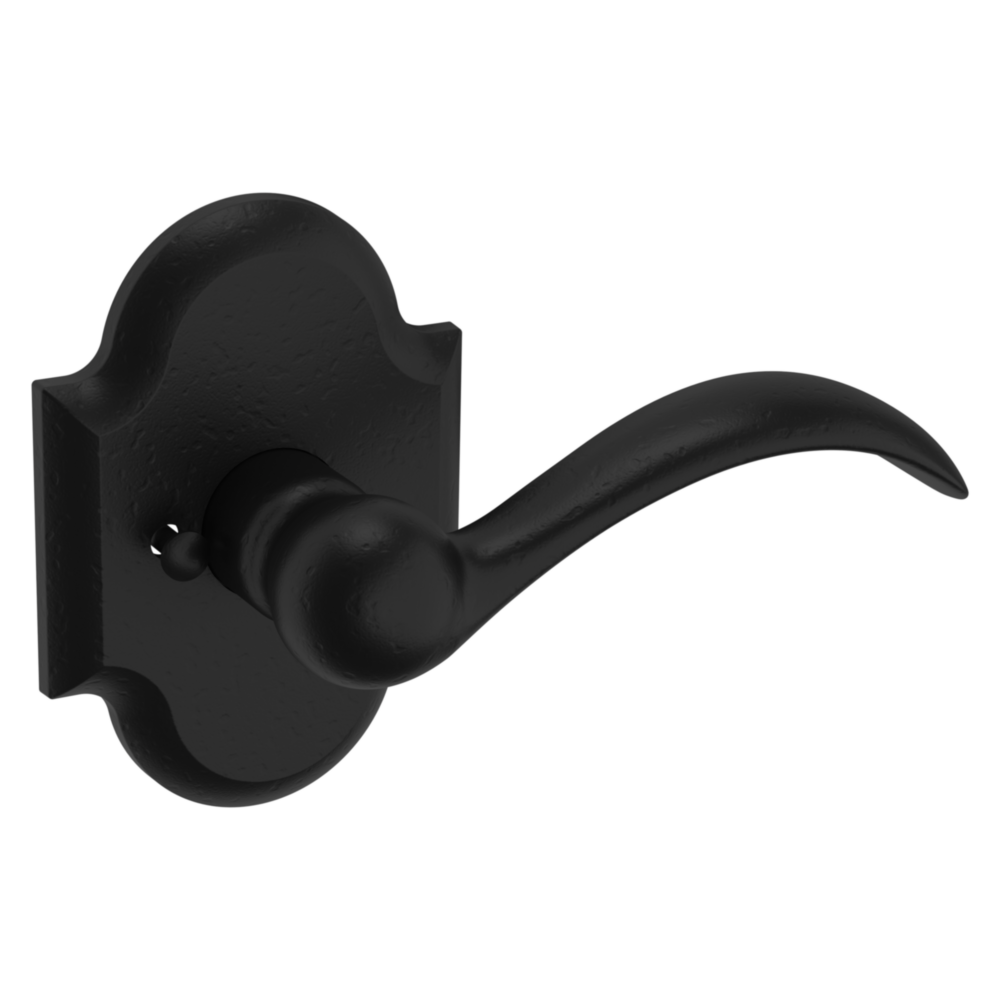Baldwin 5452 Beavertail Lever Set with R030 Rose Distressed Oil-Rubbed Bronze / Privacy / Reversible