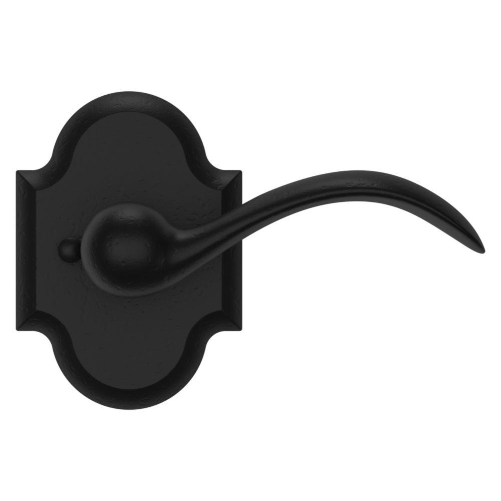 Baldwin 5452 Beavertail Lever Set with R030 Rose Distressed Oil-Rubbed Bronze / Privacy / Reversible