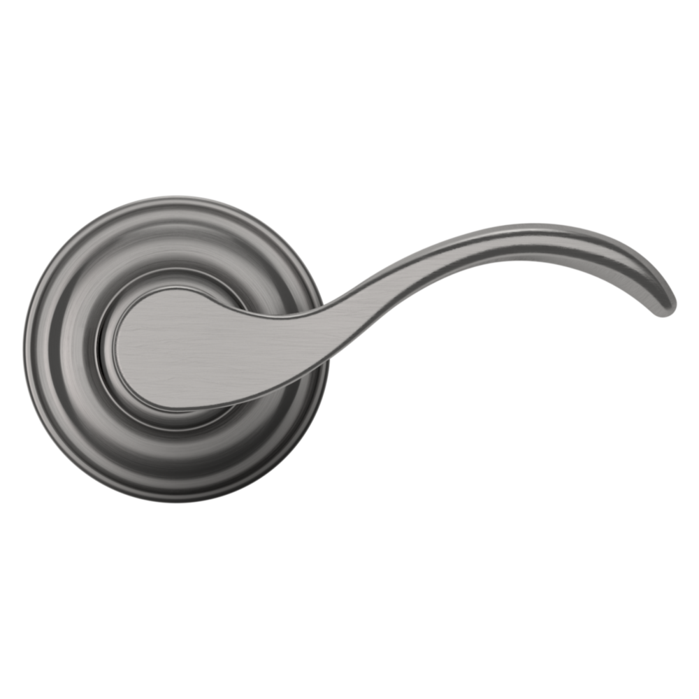 Baldwin 5455 Wave Lever Set with 5048 Rose Lifetime (PVD) Graphite Nickel / Passage / Reversible