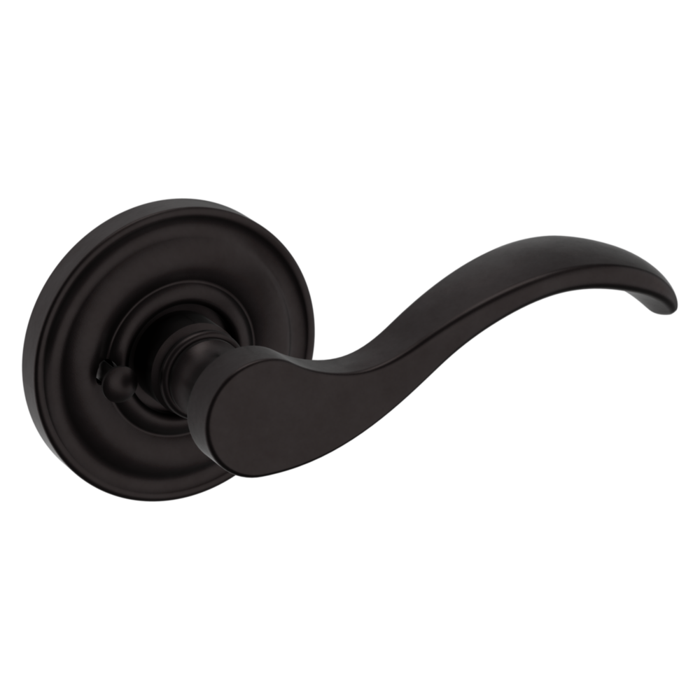 Baldwin 5455 Wave Lever Set with 5048 Rose Oil-Rubbed Bronze / Privacy / Reversible