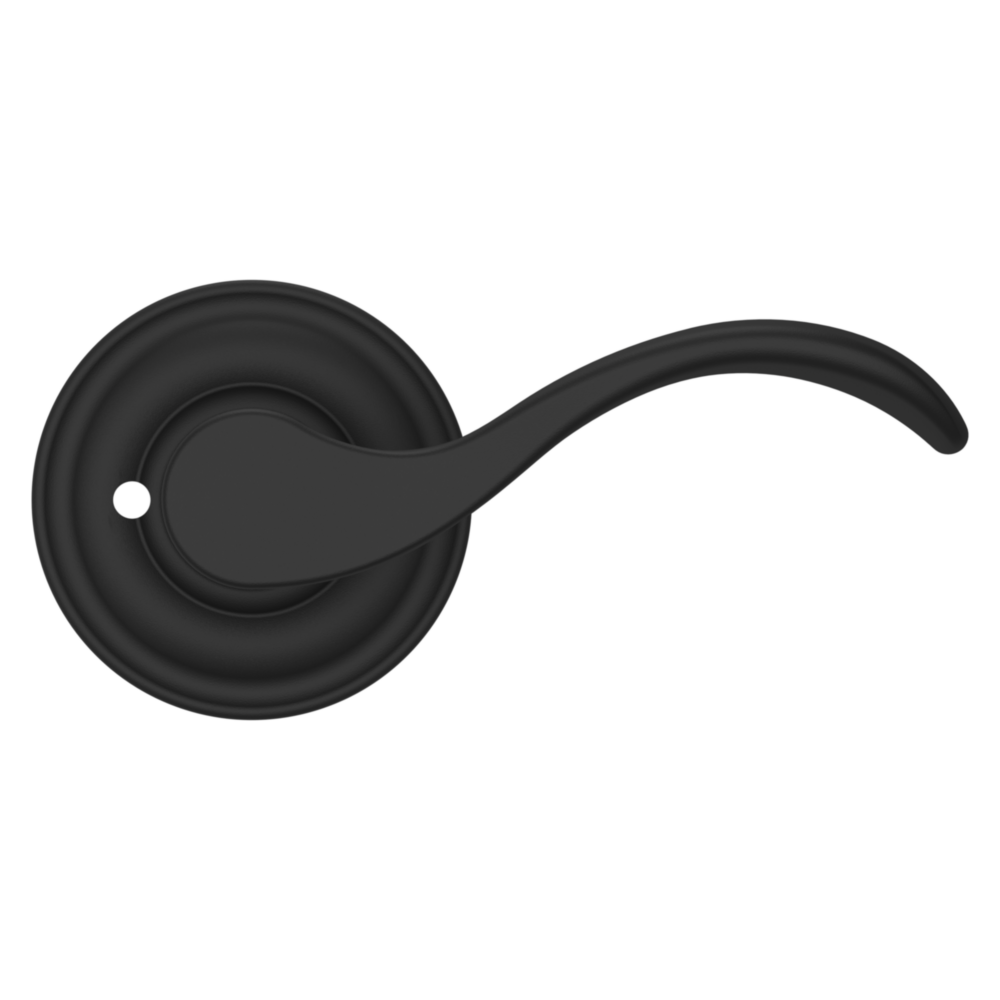 Baldwin 5455 Wave Lever Set with 5048 Rose Satin Black / Privacy / Reversible