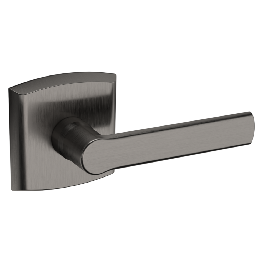 Baldwin 5485 Soho Lever Set with R026 Rose Lifetime (PVD) Graphite Nickel / Passage / Reversible