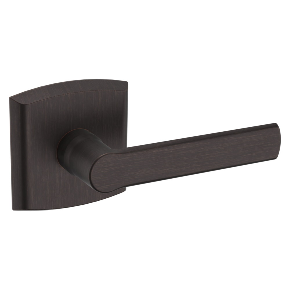 Baldwin 5485 Soho Lever Set with R026 Rose Venetian Bronze / Passage / Reversible