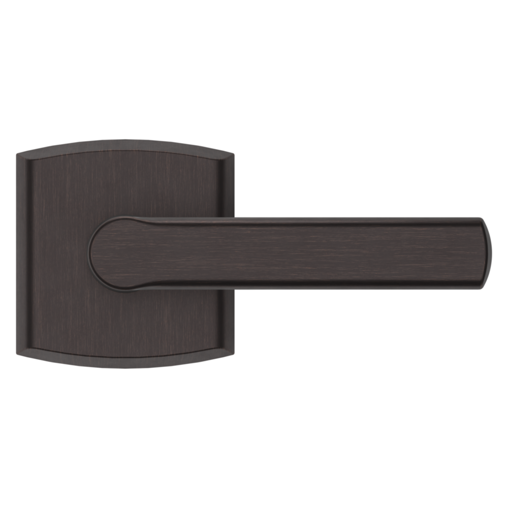 Baldwin 5485 Soho Lever Set with R026 Rose Venetian Bronze / Passage / Reversible