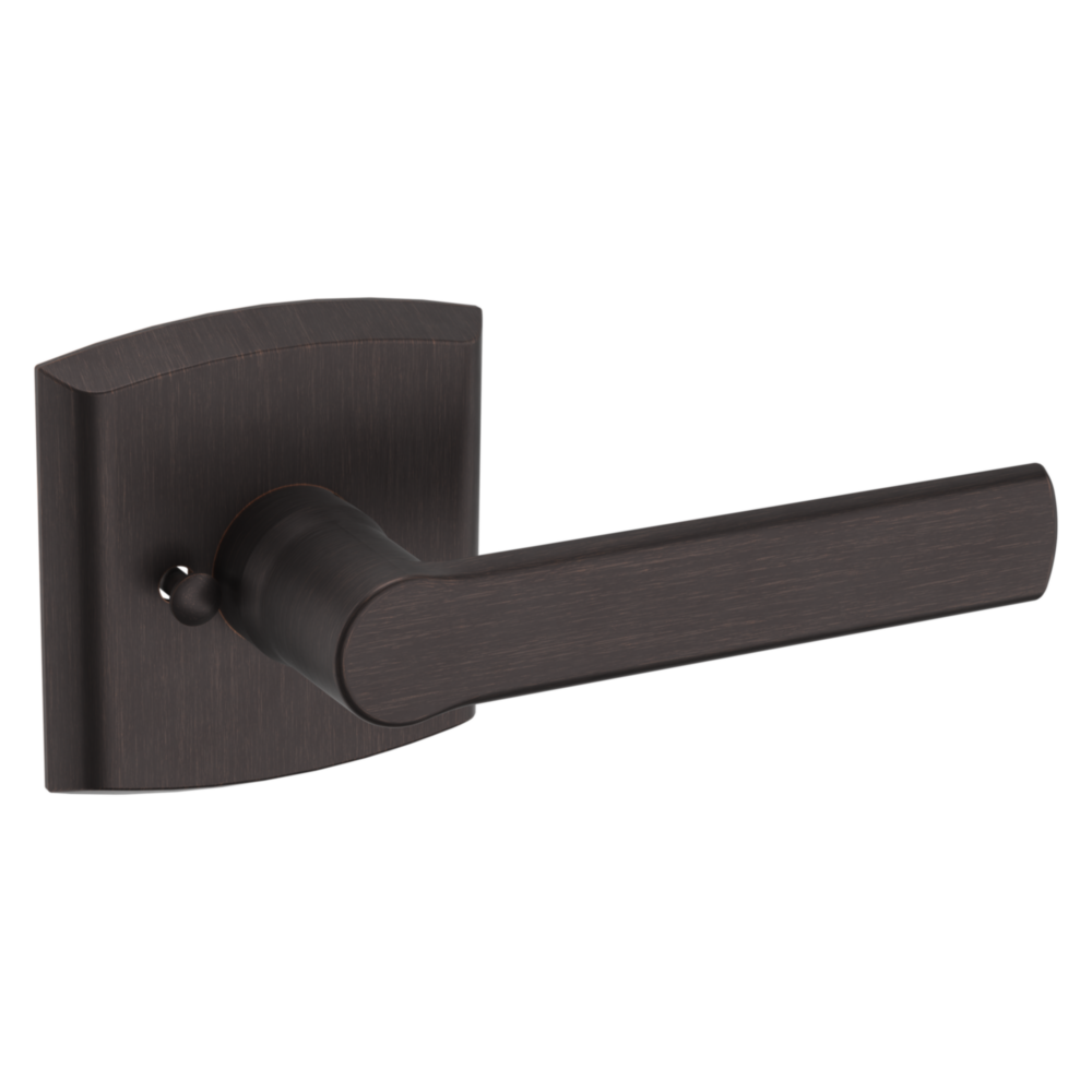 Baldwin 5485 Soho Lever Set with R026 Rose Venetian Bronze / Privacy / Reversible