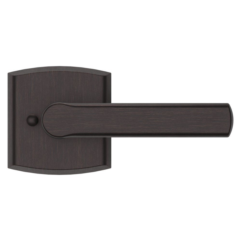 Baldwin 5485 Soho Lever Set with R026 Rose Venetian Bronze / Privacy / Reversible