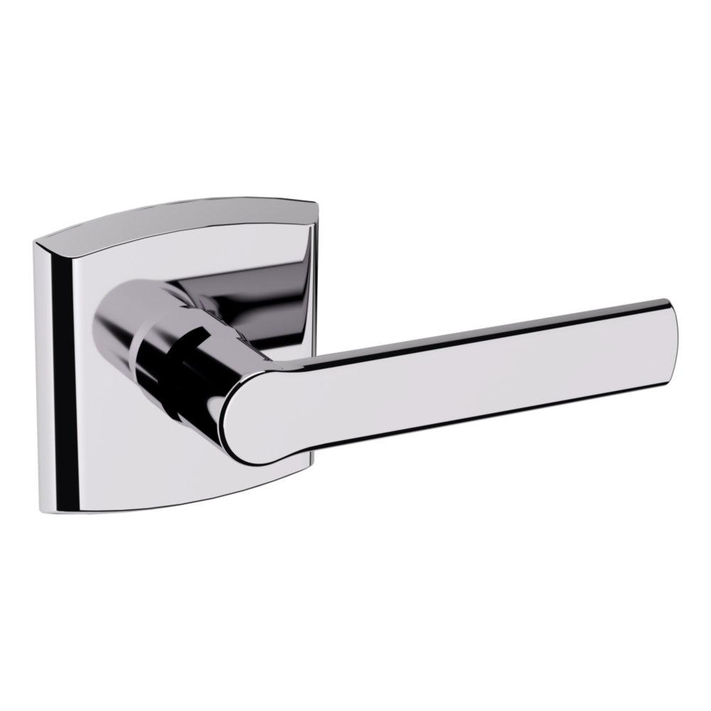 Baldwin 5485 Soho Lever Set with R026 Rose Polished Chrome / Passage / Reversible
