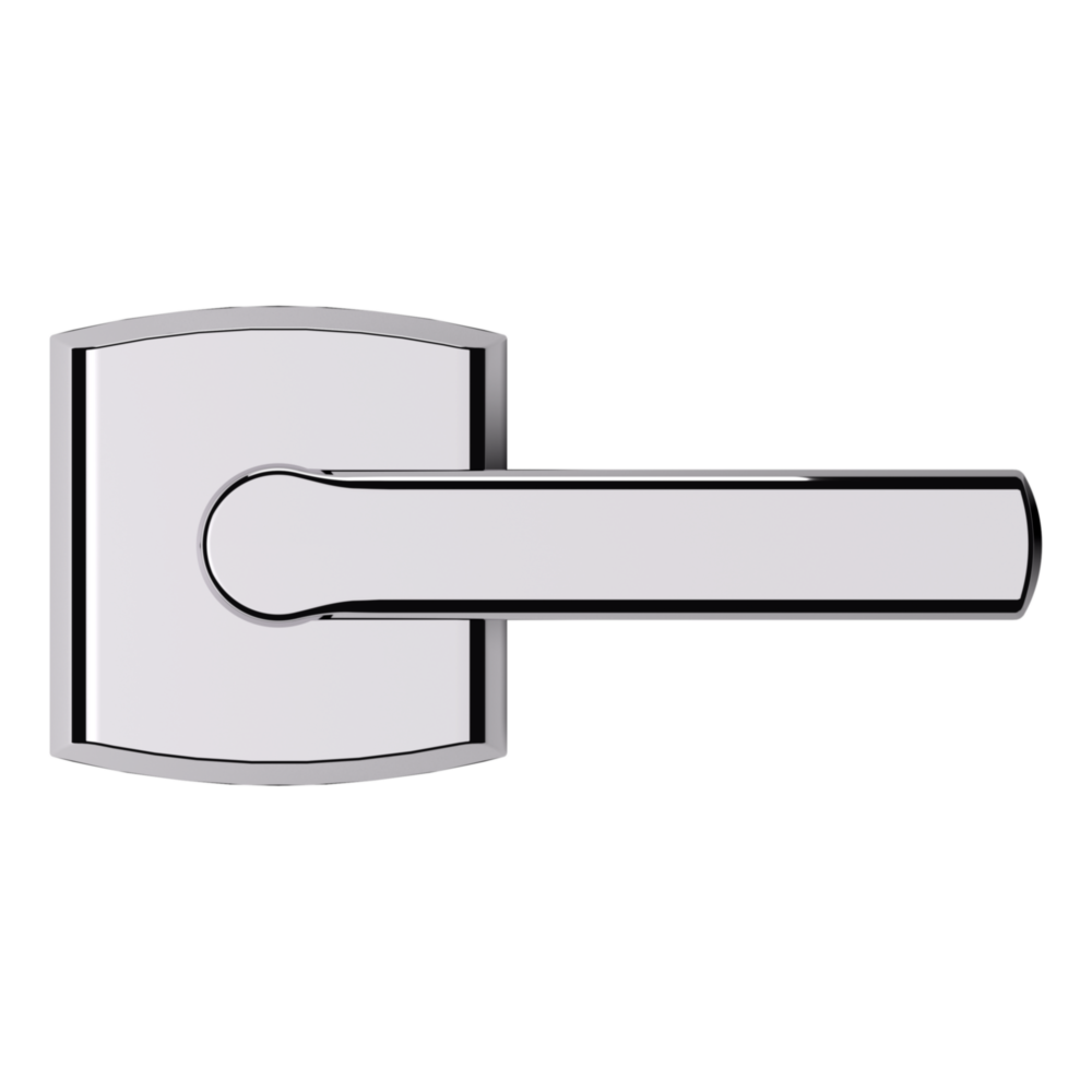 Baldwin 5485 Soho Lever Set with R026 Rose Polished Chrome / Passage / Reversible