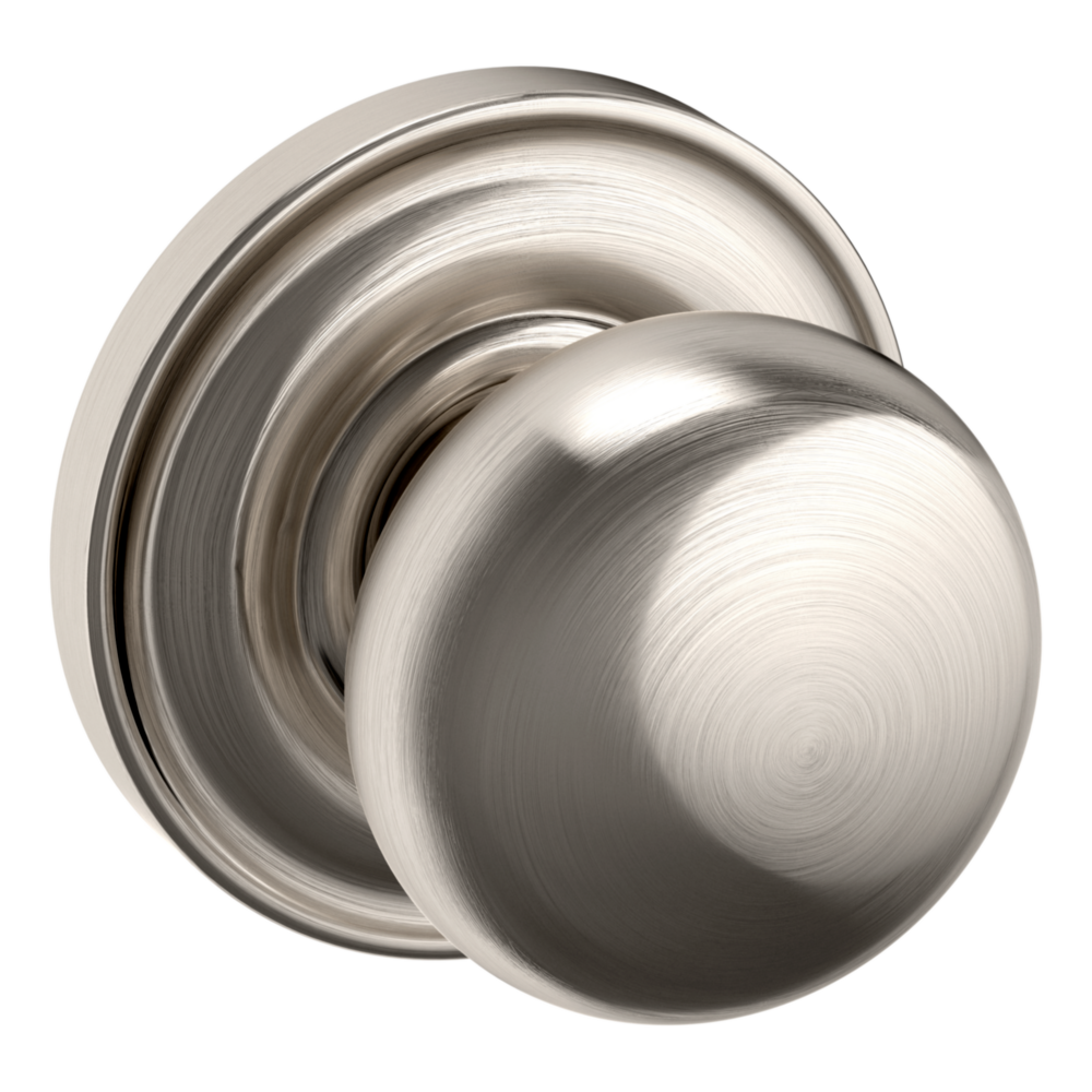 Baldwin 5000 Baltimore Knob Set with 5048 Round Rose Lifetime (PVD) Satin Nickel / Full Dummy / Reversible