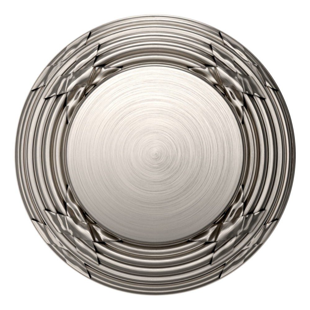 Baldwin 5013 Edinburgh Knob Set with 5021 Round Rose Lifetime (PVD) Satin Nickel / Privacy / Reversible