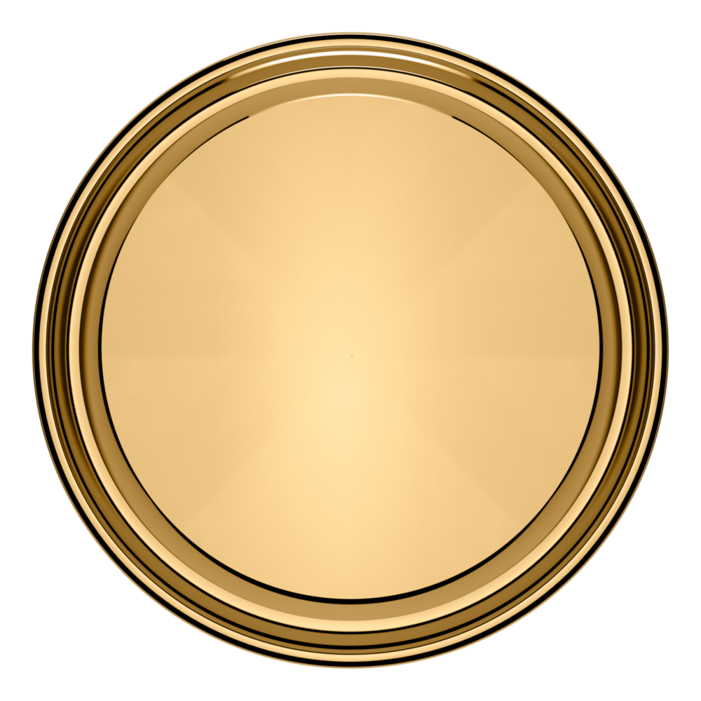 Baldwin 5015 Classic Knob Set with 5048 Round Rose Lifetime (PVD) Polished Brass / Full Dummy / Reversible