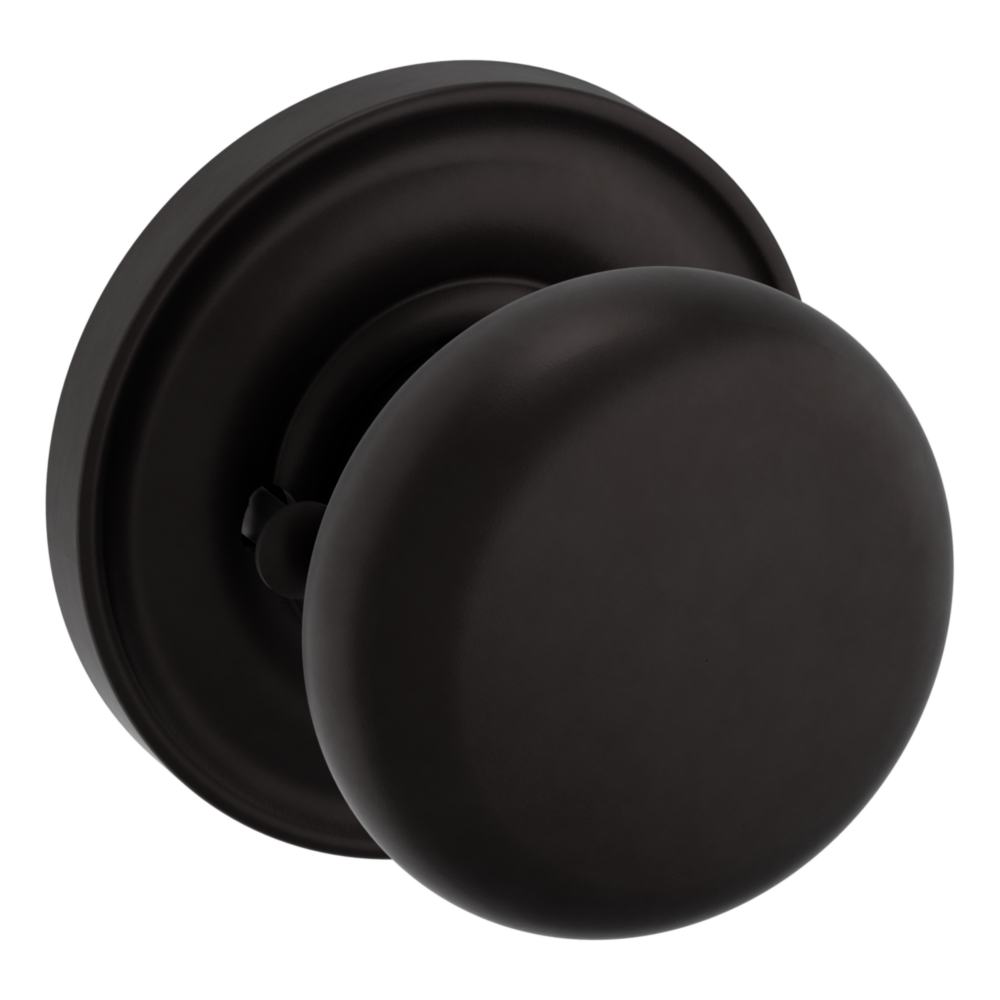 Baldwin 5015 Classic Knob Set with 5048 Round Rose Oil-Rubbed Bronze / Privacy / Reversible