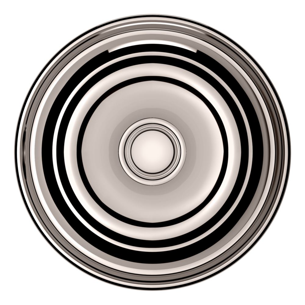 Baldwin 5020 Colonial Knob Set with 5048 Round Rose Lifetime (PVD) Polished Nickel / Privacy / Reversible