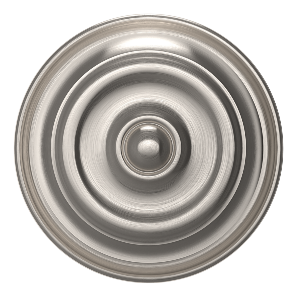 Baldwin 5020 Colonial Knob Set with 5048 Round Rose Lifetime (PVD) Satin Nickel / Passage / Reversible