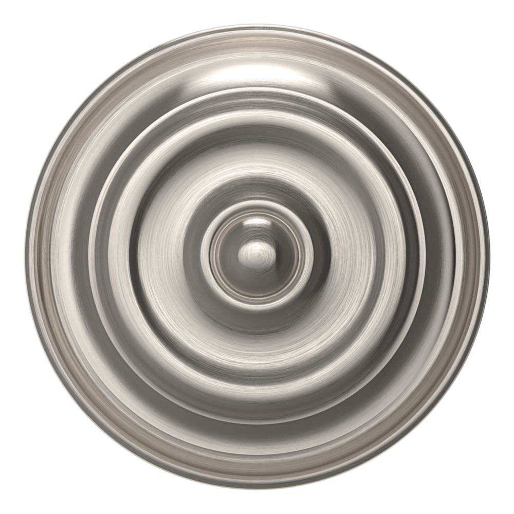 Baldwin 5020 Colonial Knob Set with 5048 Round Rose Lifetime (PVD) Satin Nickel / Privacy / Reversible