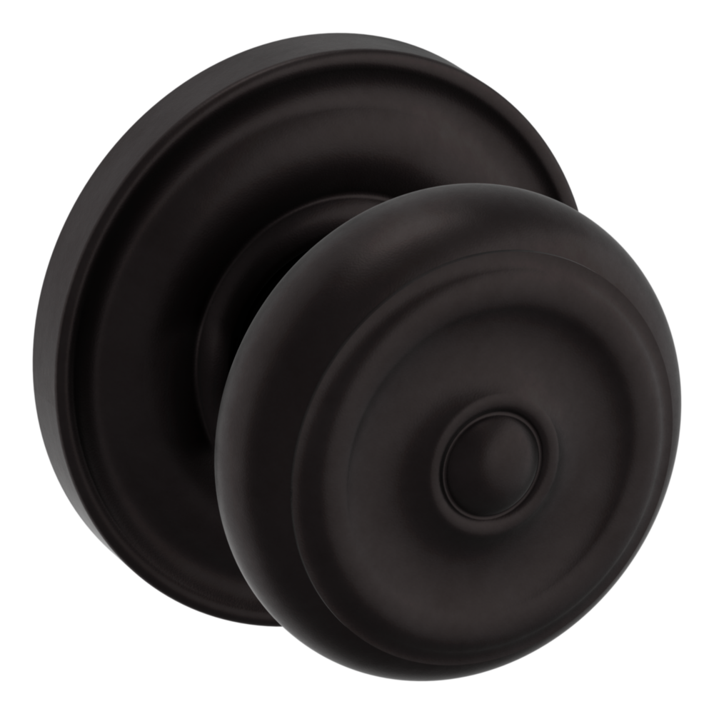 Baldwin 5020 Colonial Knob Set with 5048 Round Rose Oil-Rubbed Bronze / Passage / Reversible