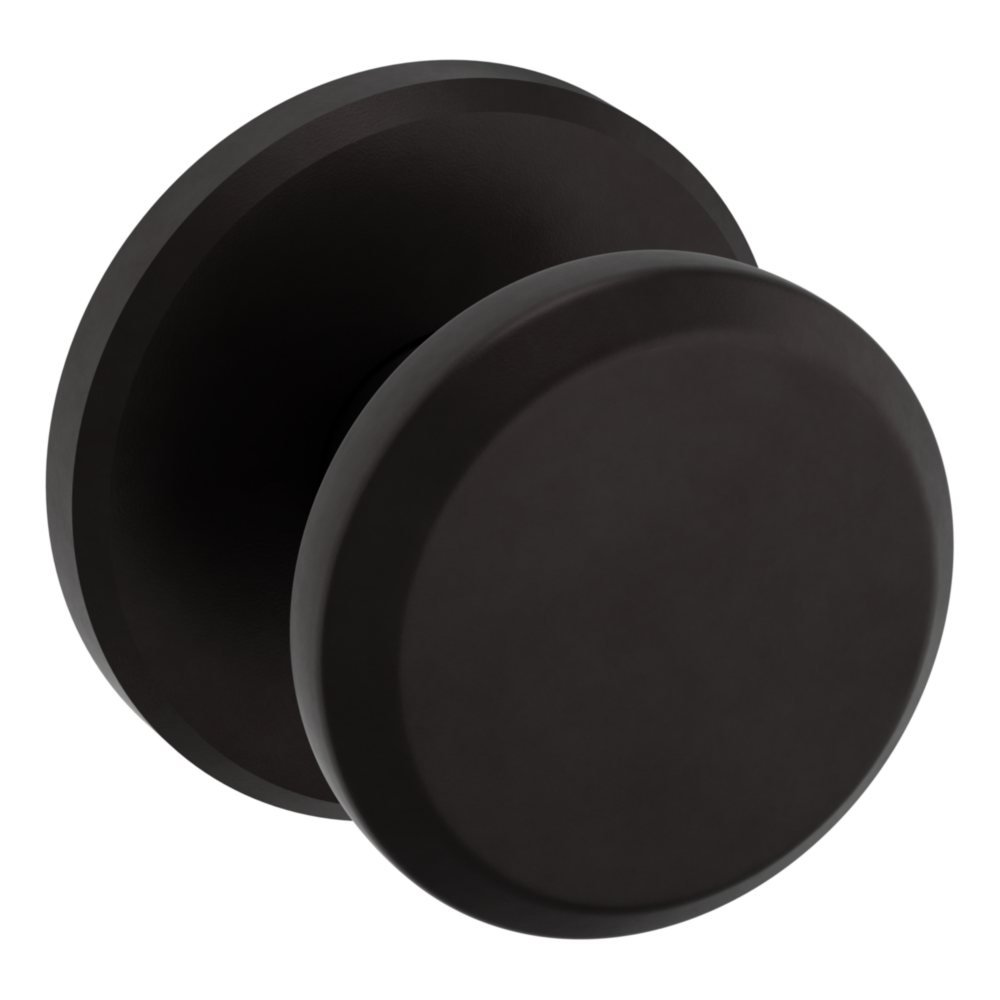 Baldwin 5023 Transitional Round Knob Set with R016 Round Rose Oil-Rubbed Bronze / Passage / Reversible